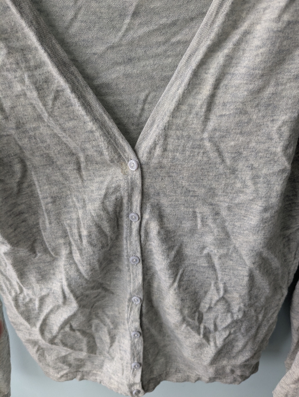 Cashmere Button-Up V-Neck Cardigan - Picture 3 of 6